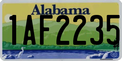 AL license plate 1AF2235