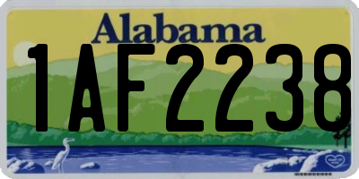 AL license plate 1AF2238