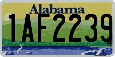 AL license plate 1AF2239