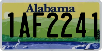 AL license plate 1AF2241