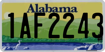 AL license plate 1AF2243