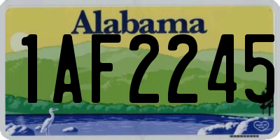 AL license plate 1AF2245