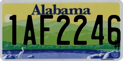 AL license plate 1AF2246