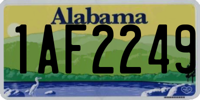 AL license plate 1AF2249