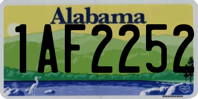 AL license plate 1AF2252
