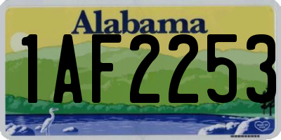 AL license plate 1AF2253