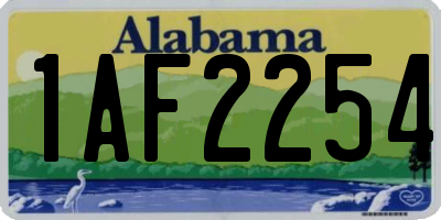 AL license plate 1AF2254