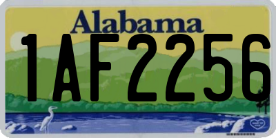 AL license plate 1AF2256