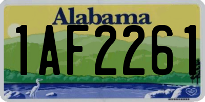 AL license plate 1AF2261