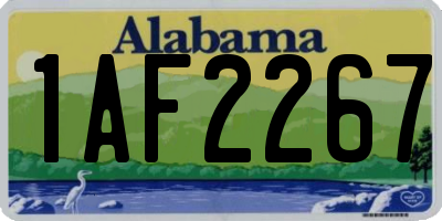 AL license plate 1AF2267