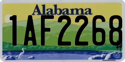 AL license plate 1AF2268