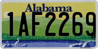 AL license plate 1AF2269