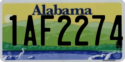 AL license plate 1AF2274