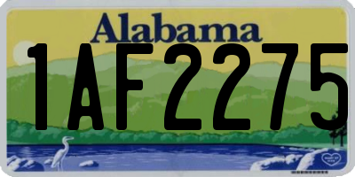 AL license plate 1AF2275