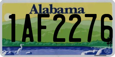 AL license plate 1AF2276