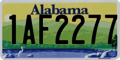 AL license plate 1AF2277