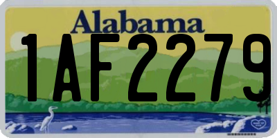 AL license plate 1AF2279