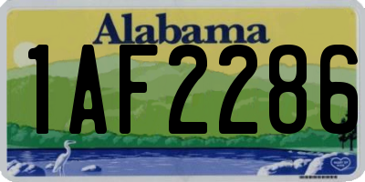 AL license plate 1AF2286