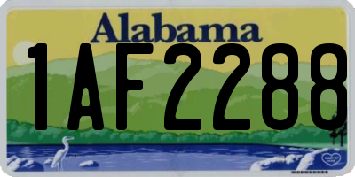 AL license plate 1AF2288