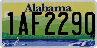 AL license plate 1AF2290