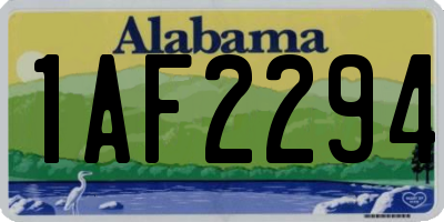 AL license plate 1AF2294
