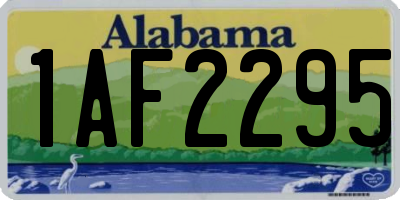 AL license plate 1AF2295