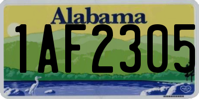 AL license plate 1AF2305
