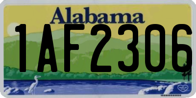 AL license plate 1AF2306