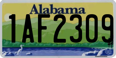 AL license plate 1AF2309