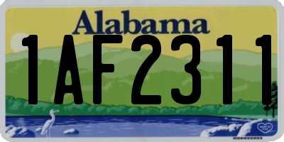 AL license plate 1AF2311