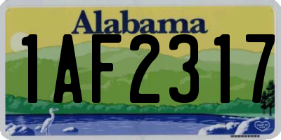 AL license plate 1AF2317