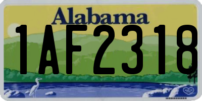 AL license plate 1AF2318