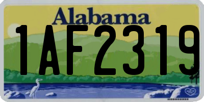 AL license plate 1AF2319