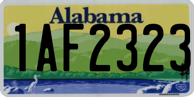 AL license plate 1AF2323