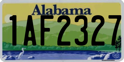 AL license plate 1AF2327