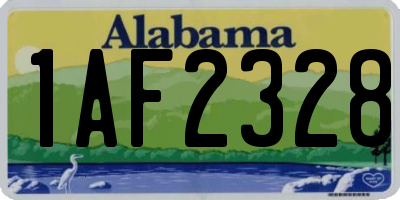 AL license plate 1AF2328