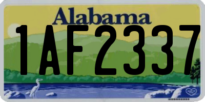 AL license plate 1AF2337
