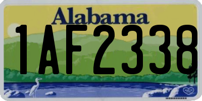 AL license plate 1AF2338