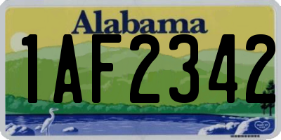 AL license plate 1AF2342
