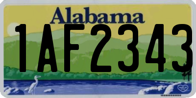 AL license plate 1AF2343