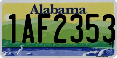 AL license plate 1AF2353