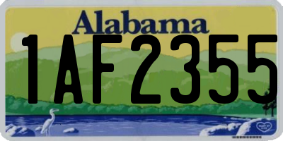AL license plate 1AF2355