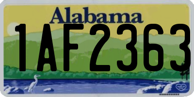 AL license plate 1AF2363