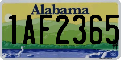 AL license plate 1AF2365