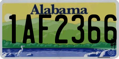 AL license plate 1AF2366
