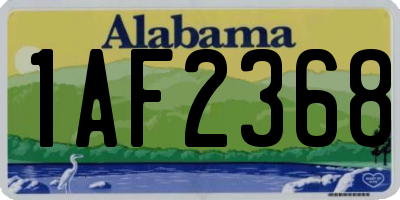 AL license plate 1AF2368