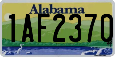 AL license plate 1AF2370
