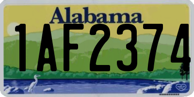 AL license plate 1AF2374