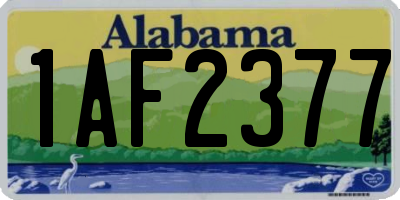 AL license plate 1AF2377
