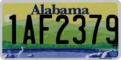AL license plate 1AF2379